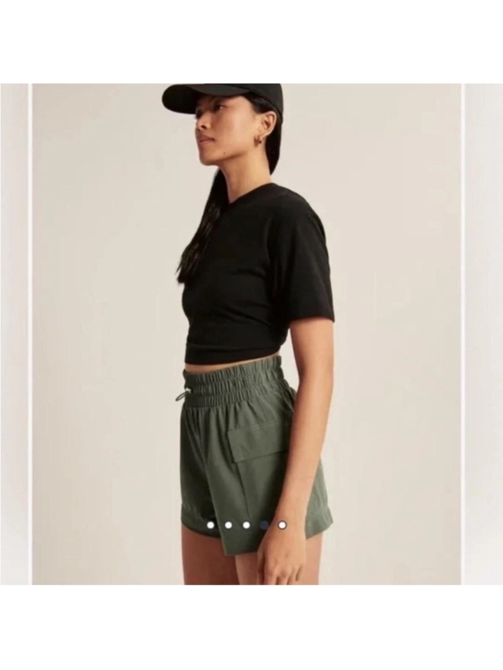 Abercrombie & Fitch Olive Green High-Waisted Utility Shorts NWOT